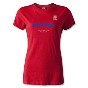 FIFA U 20 World Cup Turkey Womens South Korea T Shirt (Red)