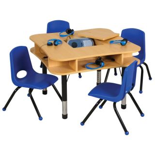 Early Childhood Resources LLC ECR4KIDS Maple Media Table with Maple Edge  