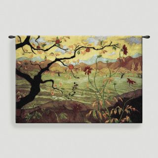 Apple Tree with Red Fruit Tapestry Wall Hanging   World Market
