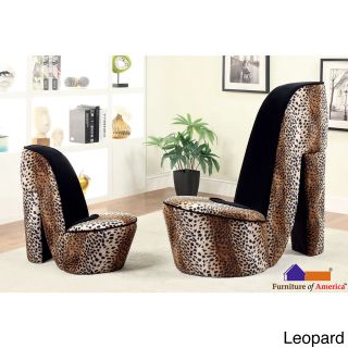 Furniture Of America High Heel 2 piece Accent Chair Set