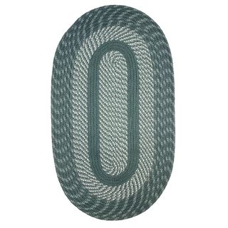 Middletown Blue Indoor/ Outdoor Braided Rug (2 X 6 Oval)