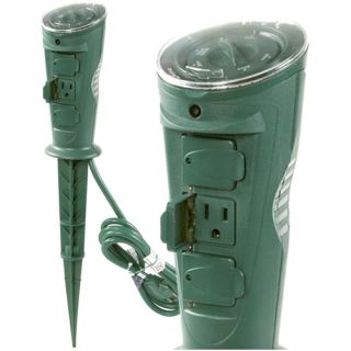 Amertac Outdoor 3 outlet Daily Self adjusting Photocell Stake Timer