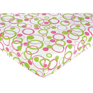 Sweet Jojo Designs Pink Circles Fitted Crib Sheet