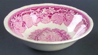 Franciscan Pink Vista Coupe Cereal Bowl, Fine China Dinnerware   Red Leaves&Vine