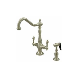 Elements of Design ES1778ALBS Heritage Single Hole Kitchen Faucet With Spray