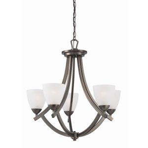Thomas Lighting THO TK0006715 Charles 5 light Chandelier with Etched glass