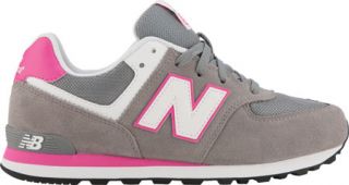 Childrens New Balance KL574   Silver/Pink Casual Shoes