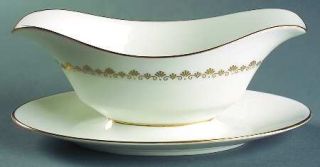 Oxford (Div of Lenox) Milburne Gravy Boat with Attached Underplate, Fine China D