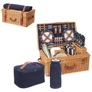 Windsor Basket Service for 4   Navy Blue