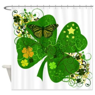  Irish Clover Art Abstract Shower Curtain  Use code FREECART at Checkout