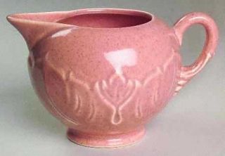 Steubenville Woodfield Coral (Salmon Pink) Footed Creamer, Fine China Dinnerware