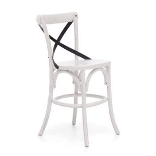 Zuo Era Union Square Bar Chair 980 Finish White, Seat Height Counter