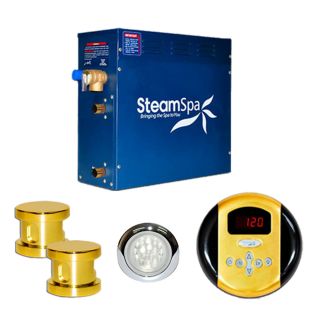 SteamSpa IN1050GD Indulgence 10.5kw Steam Generator Package in Polished Brass