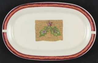 Pfaltzgraff Holiday Spice Oval Dessert Plate, Fine China Dinnerware   Holiday Mo