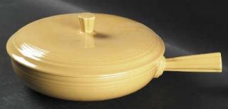 Homer Laughlin  Fiesta Yellow (Older) Round French Covered Casserole, Fine China