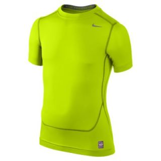 Nike Pro Core Compression Boys T Shirt   Volt