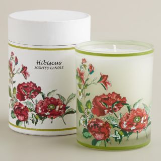 Boxed Hibiscus and Mangosteen Floral Tumbler Candle   World Market