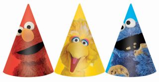 Sesame Street Party   Cone Hats