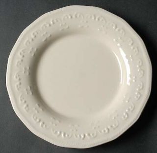 Better Homes and Gardens Ivory Scroll Salad Plate, Fine China Dinnerware   All W
