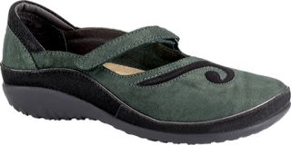 Womens Naot Matai   Green Shimmer Leather/Black Suede Orthopedic Shoes