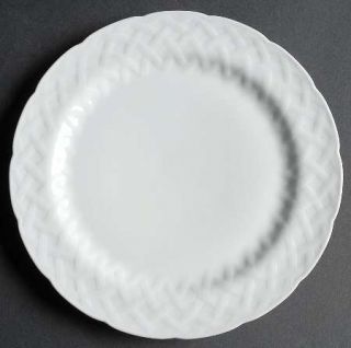 Bernardaud Baudelaire Salad Plate, Fine China Dinnerware   Vannerie, White, Gold