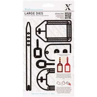 All Aboard Xcut Decorative Dies Large 9 Pieces luggage Tags