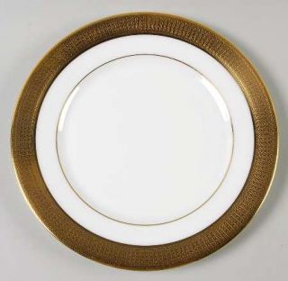 Oxford (Div of Lenox) Maldon Salad Plate, Fine China Dinnerware   Gold Encrusted