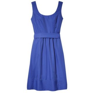 TEVOLIO Womens Taffeta Scoop Neck Dress with Removable Sash   Athens Blue   6