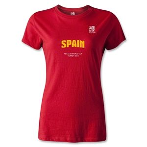 FIFA U 20 World Cup 2013 Womens Spain T Shirt (Red)