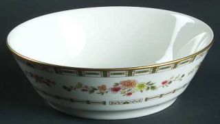 Royal Doulton Mosaic Garden Coupe Cereal Bowl, Fine China Dinnerware   Green&Tan