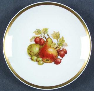 Jaeger Harvest Bread & Butter Plate, Fine China Dinnerware   Fruits& Nuts, Brown