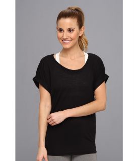 Soybu Teardrop Tee Womens Short Sleeve Pullover (Black)