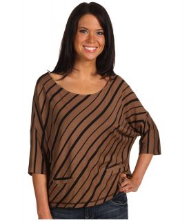Brigitte Bailey Divina Blouse Womens Short Sleeve Pullover (Taupe)