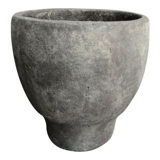 Small 8 inch Grey Terra Cotta Pot