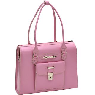 River Forest   Ladies Leather Laptop Briefcase Pink   McKlein USA L