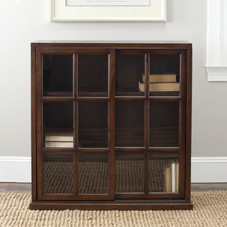 Safavieh Manchester Walnut Sliding Door Bookshelf