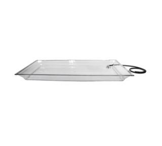 Cal Mil Large Rectangular Ice Display Pan   Drain, Hose, 25x50 1/2x4, Acrylic, Clear