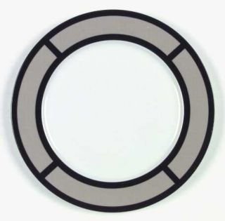 Block China Perspective Dinner Plate, Fine China Dinnerware   Black & Taupe Bord