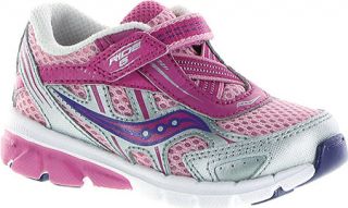 Girls Saucony Ride 6   Pink/Purple/Silver Sneakers