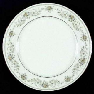 Noritake Green Hill Dinner Plate, Fine China Dinnerware   Yellow/Blue Flowers,Gr