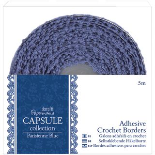 Papermania Parisienne Blue Adhesive Crochet Border 5m