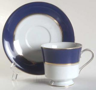 Mikasa Royal Cobalt Footed Cup & Saucer Set, Fine China Dinnerware   Cathy Hardw