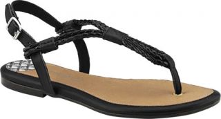 Womens Sperry Top Sider Lacie   Black/Patent Woven Thong Sandals