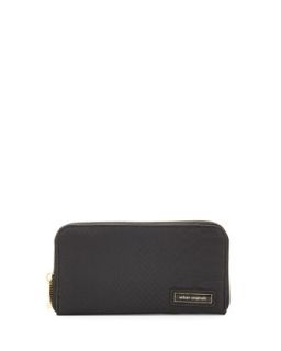 Passion Snake Embossed Continental Wallet, Black