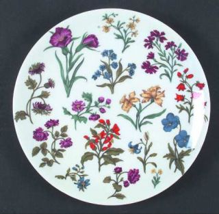 Porcelaine De Paris Herbier Dinner Plate, Fine China Dinnerware   Multifloral Wi
