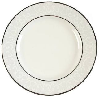 Mikasa Carleton Salad Plate, Fine China Dinnerware   Esquire, White Scrolls, Pla