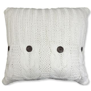 Michaela White Knitted Euro Sham