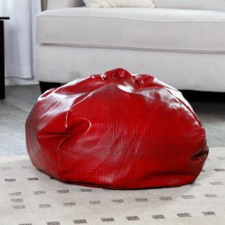 Gold Medal Small Faux Snake Print Bean Bag Red   30008442807