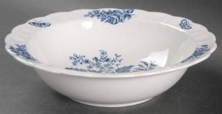 Booths Peony Blue 8 Round Vegetable Bowl, Fine China Dinnerware   Blue Flowers,