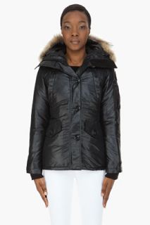 Canada Goose Black Down Fur_trimmed Montebello Jacket